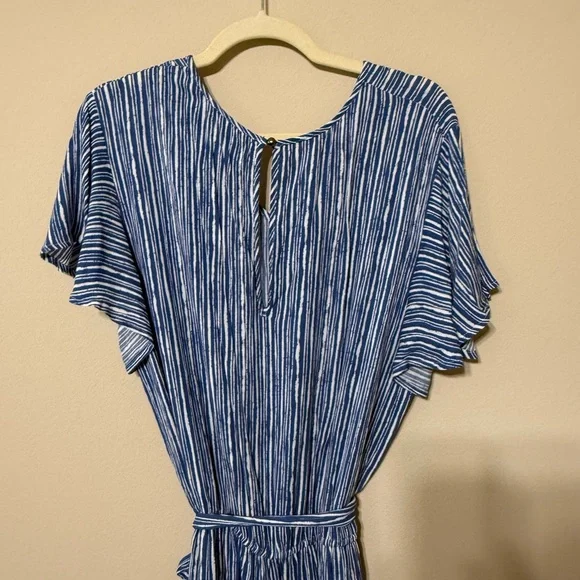 Mud Pie White and Blue Jumpsuit - Picture 4 of 6